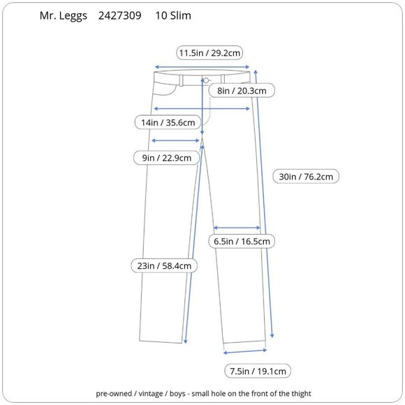 Vintage Mr Leggs Flared Slim Denim Jeans Size 10 - Picture 2 of 6